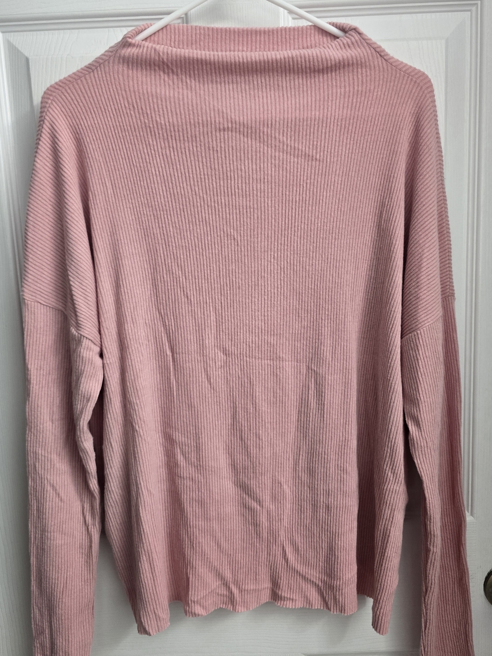 Lucky Brand Ribbed Pink Turtleneck Pullover